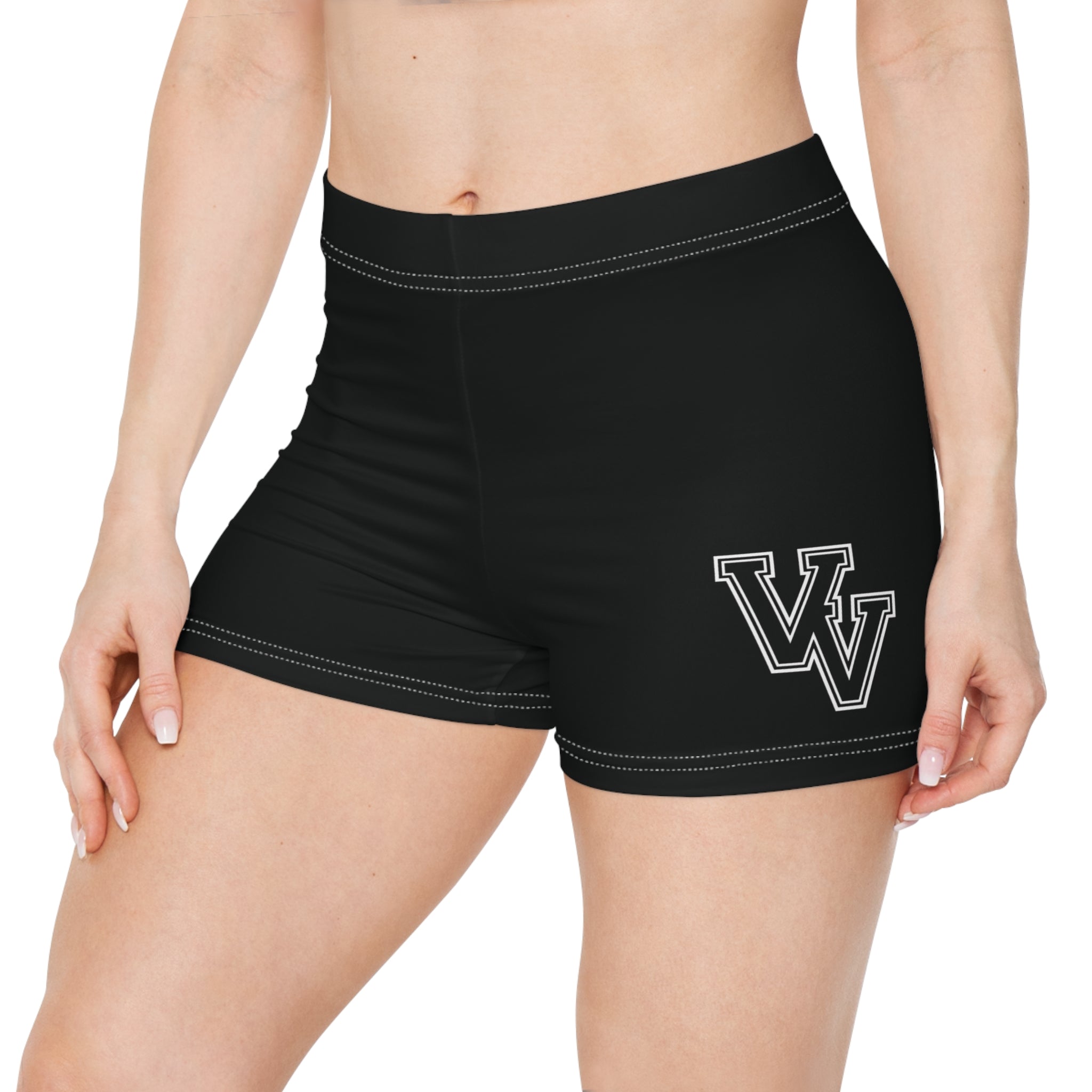 VV Varsity Black Women's Athletic Shorts